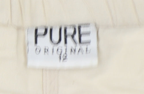 PURE ORIGINAL Womens Beige Size 12 Cargo Shorts 100% Cotton