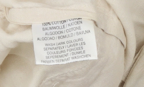 PURE ORIGINAL Womens Beige Size 12 Cargo Shorts 100% Cotton