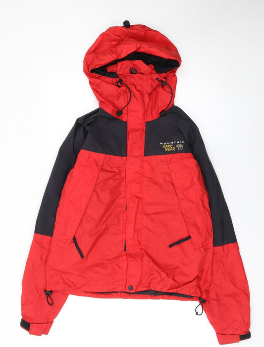 Mountain Hardwear Men's Red Parka Waterproof Hooded Jacket Size S