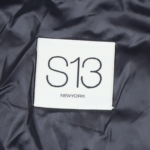 S13 New York Girls Green Hooded Bomber Jacket Faux Fur Trim Size 12 Years