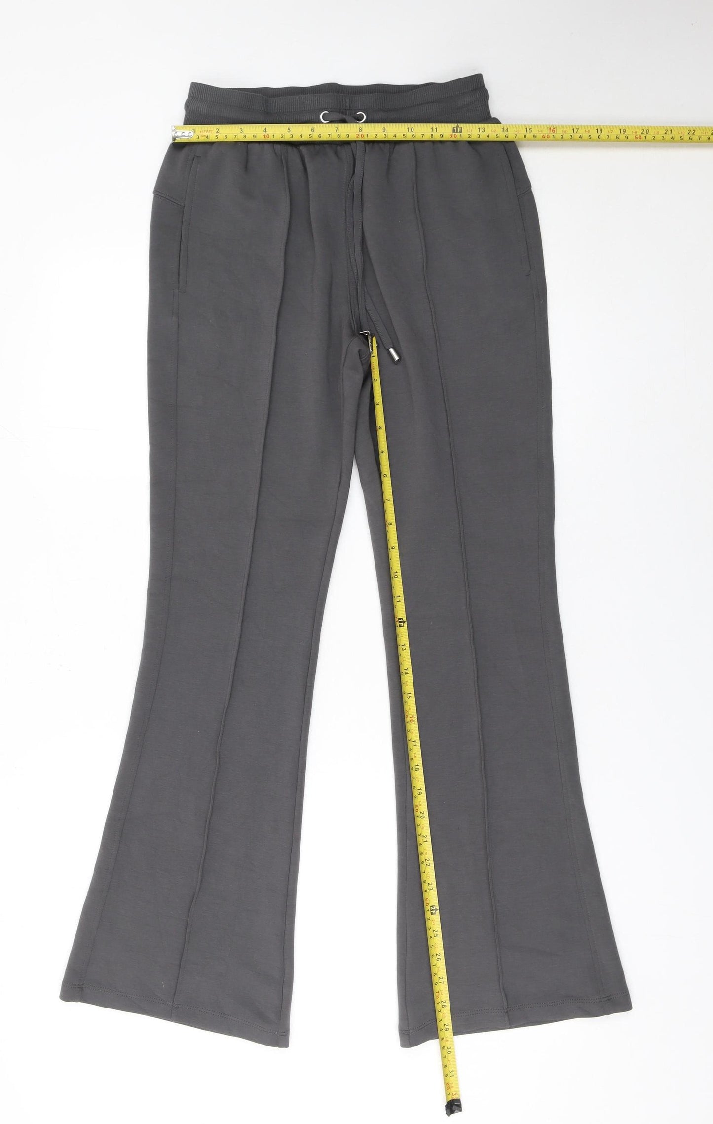 Tu Women's Grey Flared Sweatpants Size S Elastic Waist Casual Lounge Trousers