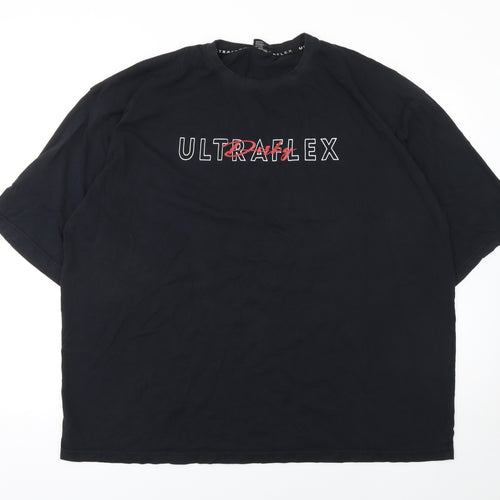 Ultraflex Men’s Black 3XL Graphic Print Cotton T-Shirt