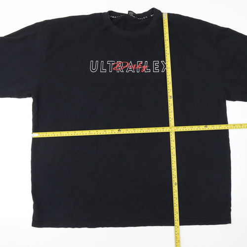 Ultraflex Men’s Black 3XL Graphic Print Cotton T-Shirt