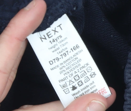 Next Boys Blue Sweat Shorts 14 Years Regular Fit Elastic Waist