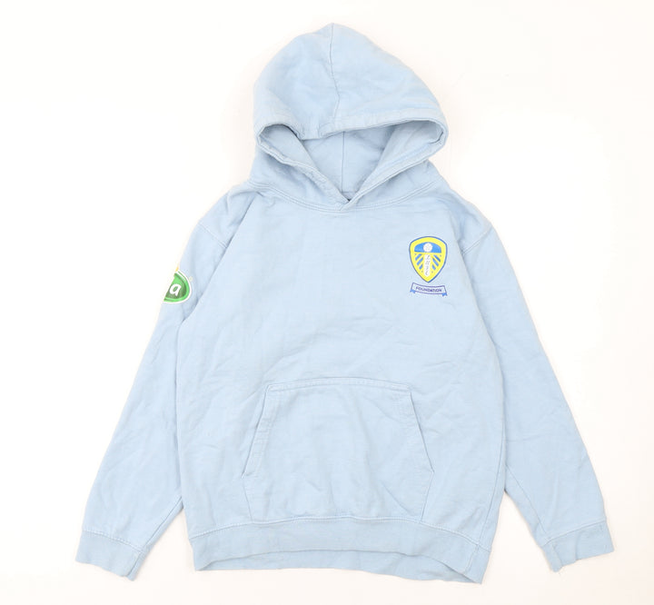 Just Hoods Boys Light Blue Pullover Hoodie L (9-11 Years) Cotton Blend