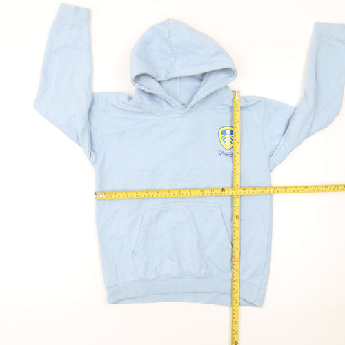 Just Hoods Boys Light Blue Pullover Hoodie L (9-11 Years) Cotton Blend