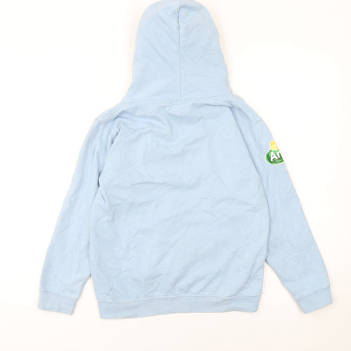 Just Hoods Boys Light Blue Pullover Hoodie L (9-11 Years) Cotton Blend