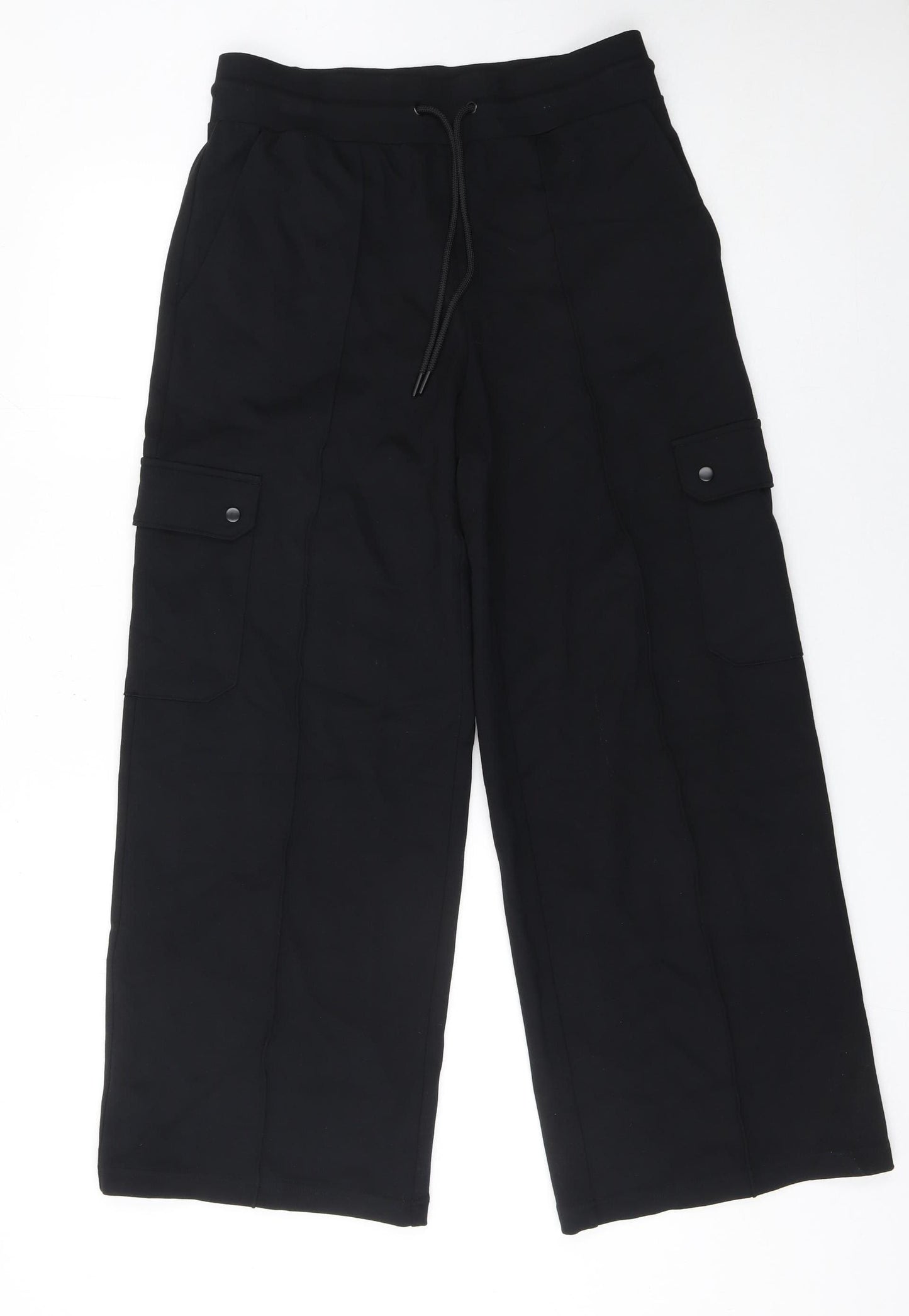 Marks and Spencer Women’s Black Cargo Wide-Leg Trousers Size 12
