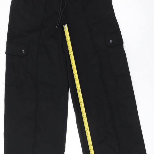 Marks and Spencer Women’s Black Cargo Wide-Leg Trousers Size 12