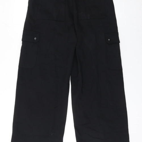 Marks and Spencer Women’s Black Cargo Wide-Leg Trousers Size 12