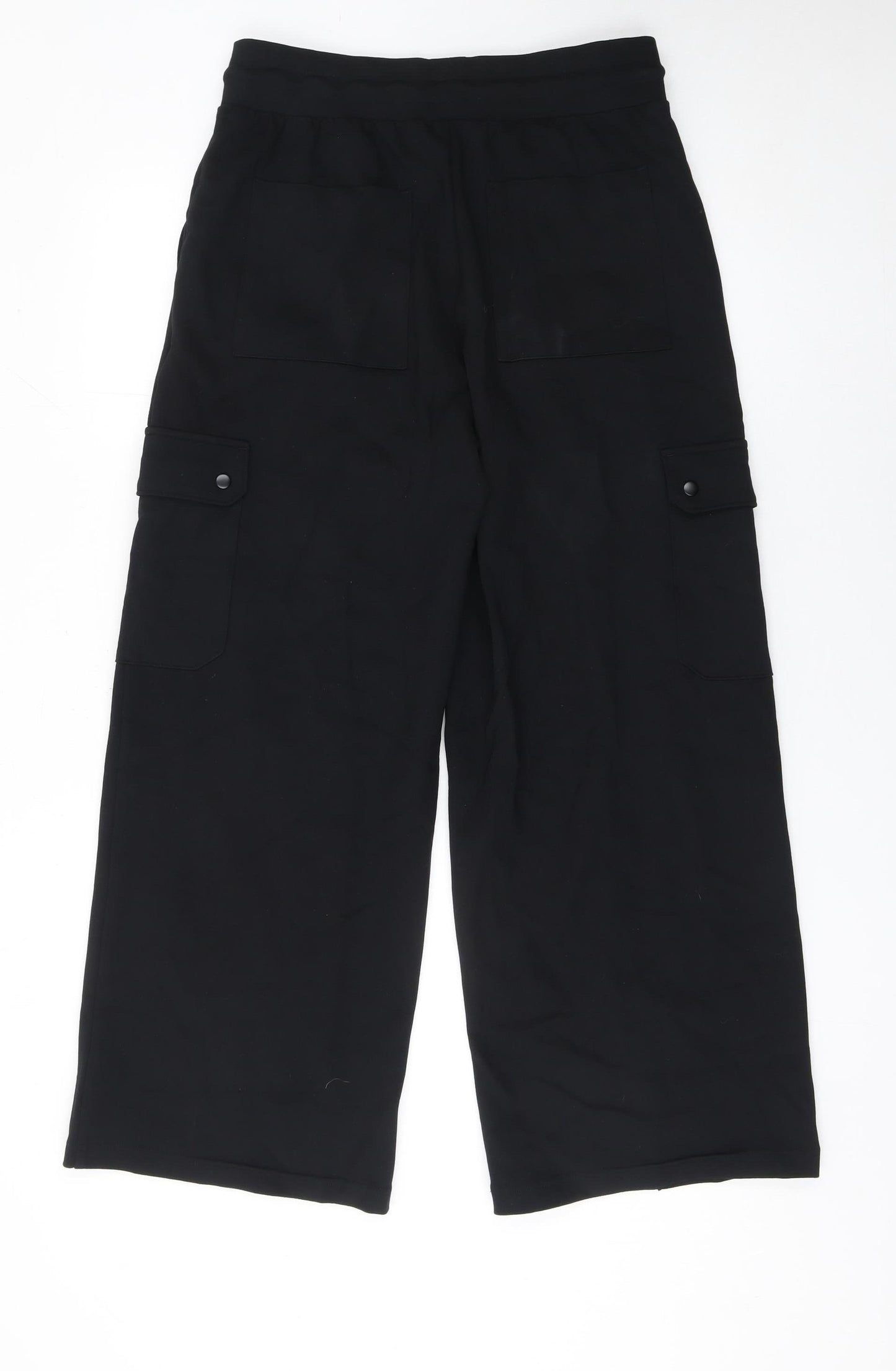 Marks and Spencer Women’s Black Cargo Wide-Leg Trousers Size 12