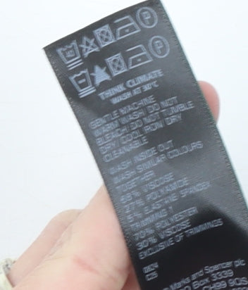 Marks and Spencer Women’s Black Cargo Wide-Leg Trousers Size 12