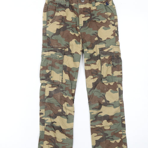 Joules Boys Beige Camouflage Cargo Trousers 8 Years 100% Cotton