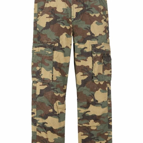 Joules Boys Beige Camouflage Cargo Trousers 8 Years 100% Cotton