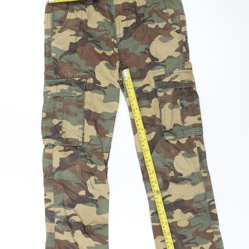 Joules Boys Beige Camouflage Cargo Trousers 8 Years 100% Cotton