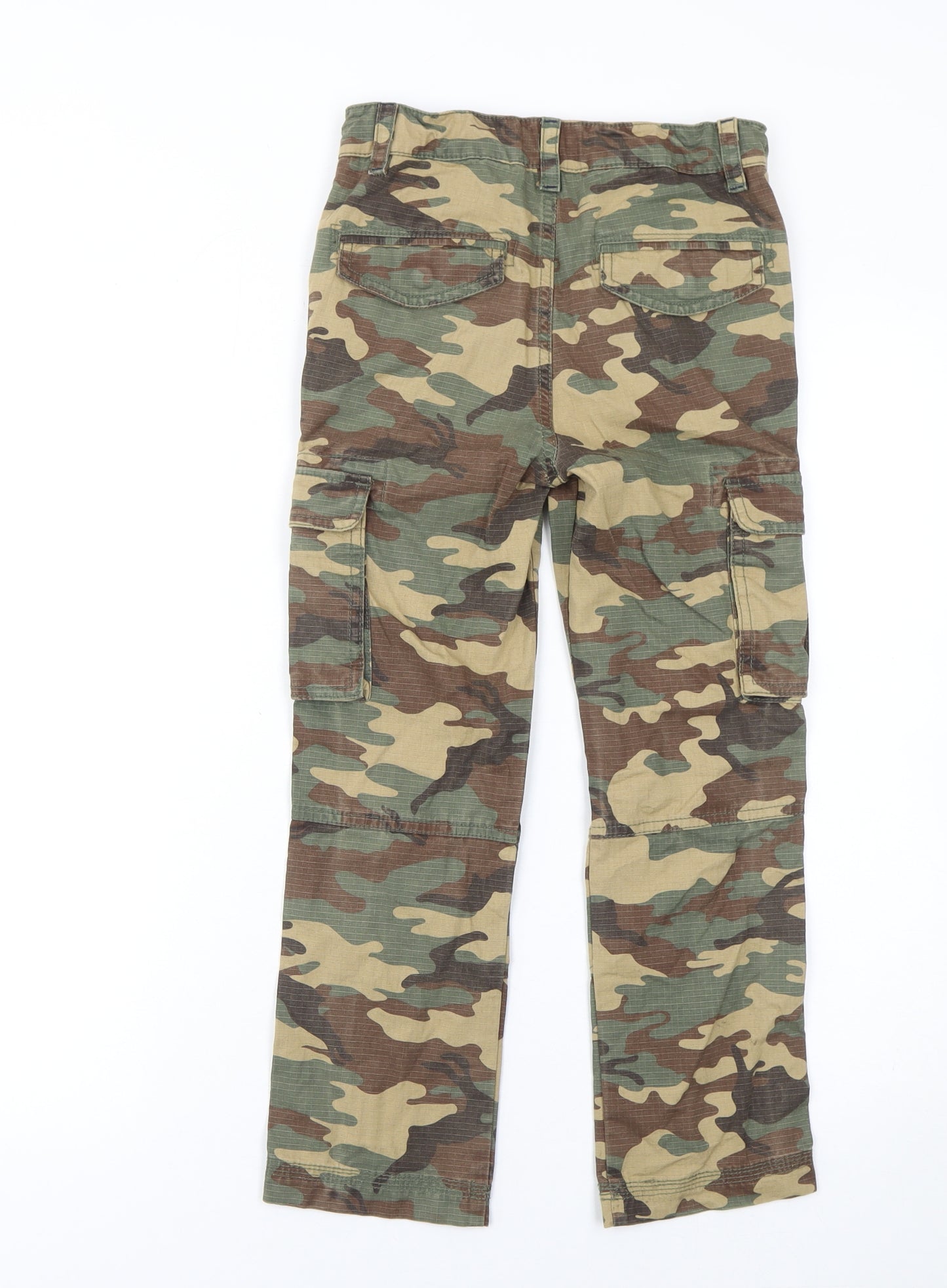 Joules Boys Beige Camouflage Cargo Trousers 8 Years 100% Cotton