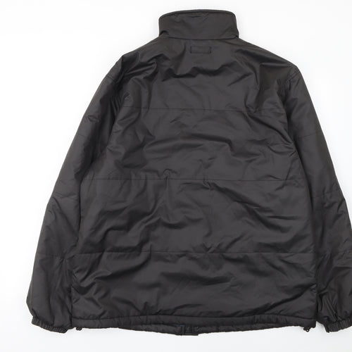 Melka Men's Black Polyester Winter Puffer Jacket Size 52 Regular