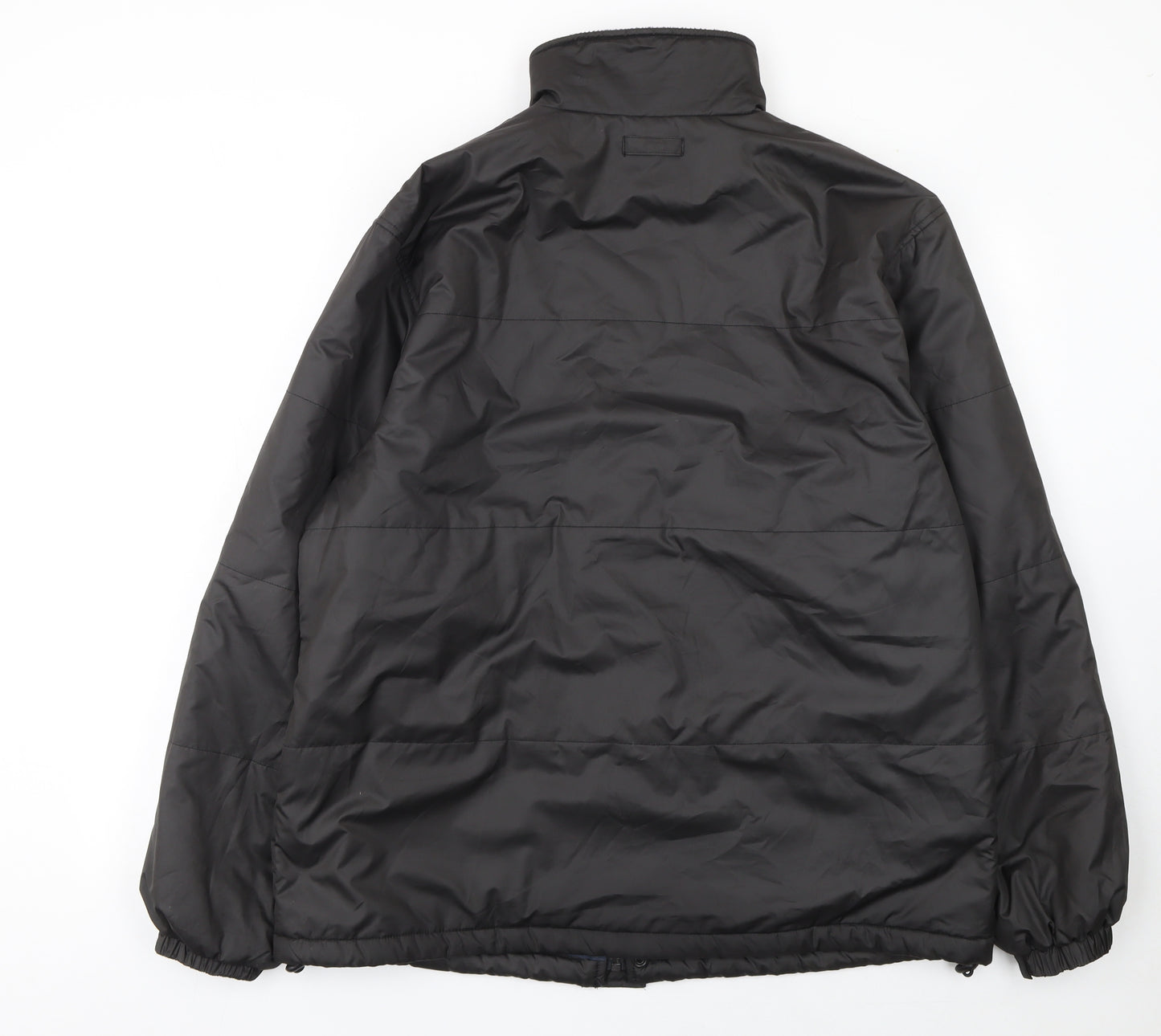 Melka Men's Black Polyester Winter Puffer Jacket Size 52 Regular