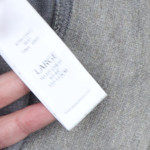 Marks and Spencer Men's Grey 1/4 Zip Cotton Sweatshirt Size L