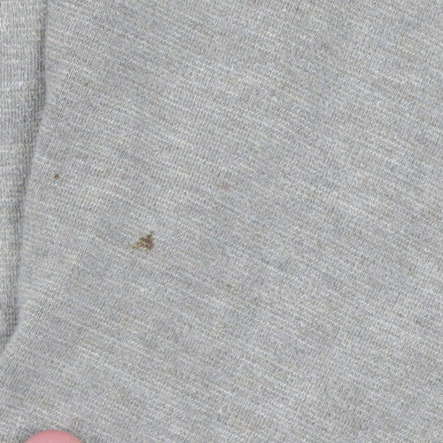 Marks and Spencer Men's Grey 1/4 Zip Cotton Sweatshirt Size L