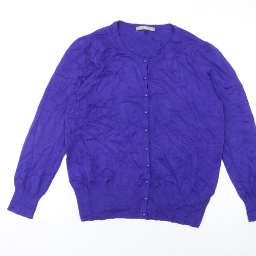 Marks and Spencer Women's Purple Long Sleeve Cardigan UK 16