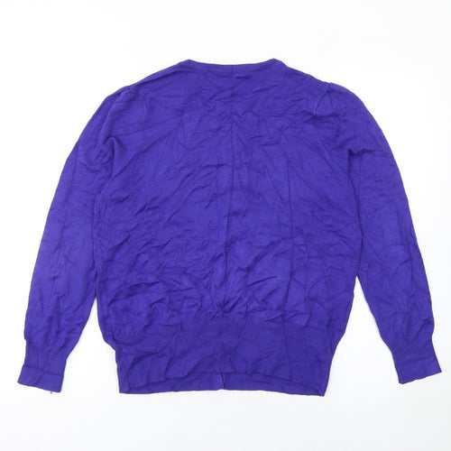 Marks and Spencer Women's Purple Long Sleeve Cardigan UK 16