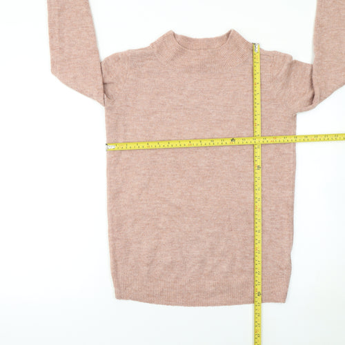 H&M MAMA Women’s Beige Mock Neck Knit Jumper XS