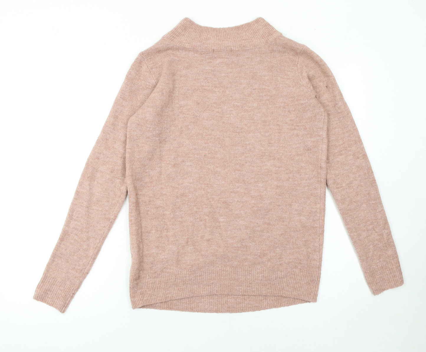 H&M MAMA Women’s Beige Mock Neck Knit Jumper XS