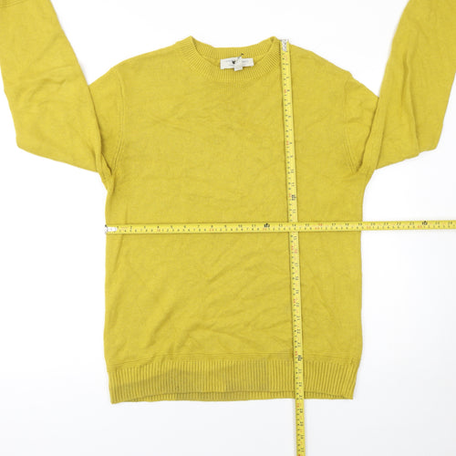 Seasalt Cornwall Men's Yellow Organic Cotton Crew Neck Jumper Size S
