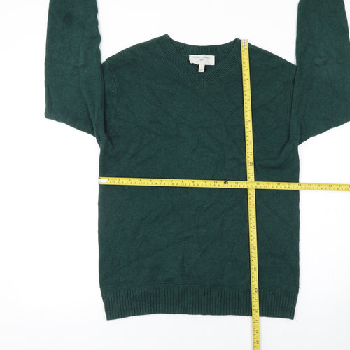 Seasalt Cornwall Men's Green Organic Cotton V-Neck Jumper Size S