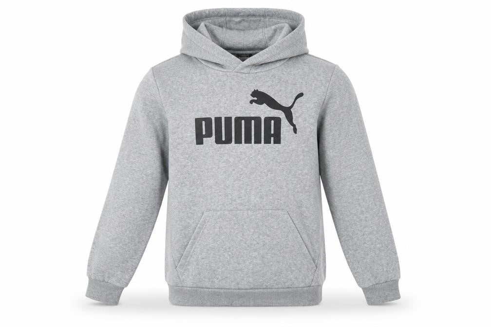 Puma Boys Grey Pullover Hoodie 16-15-16Y Regular Fit Fleece Sweatshirt