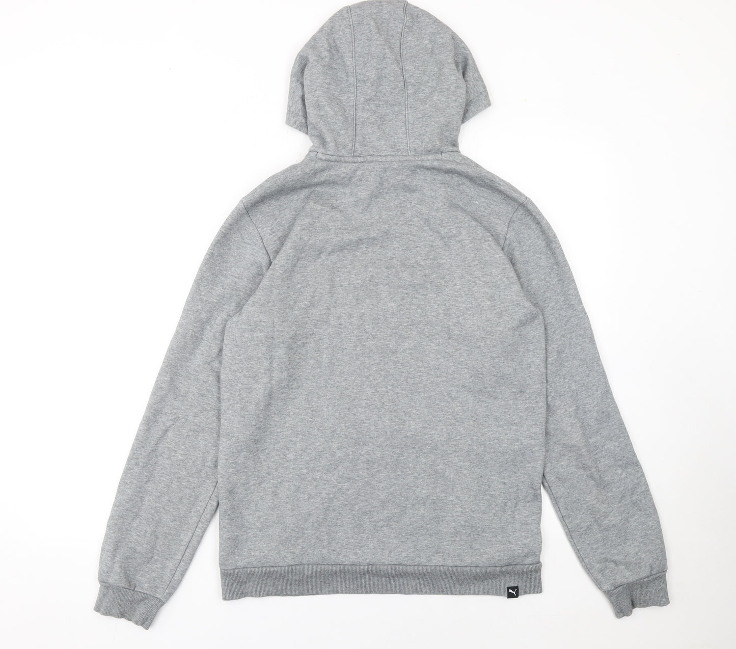 Puma Boys Grey Pullover Hoodie 16-15-16Y Regular Fit Fleece Sweatshirt