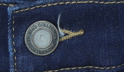 Marks and Spencer Womens Blue Denim Knee Length Pencil Skirt Size 12