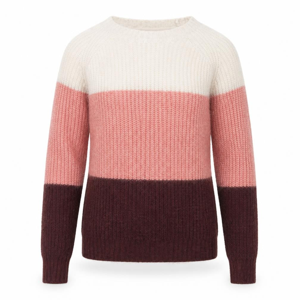 Front view of FatFace Women's Multicoloured Wool Blend Chunky Knit Jumper, size 6