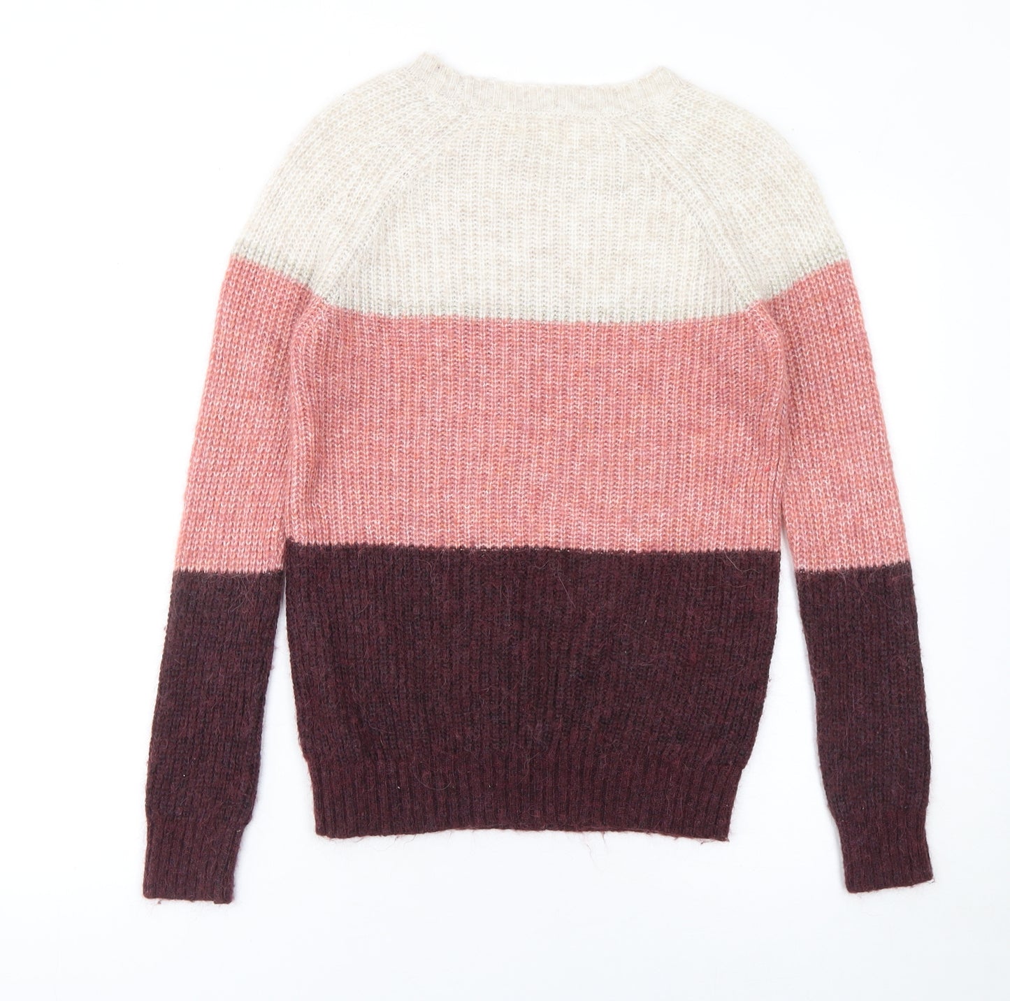 Fat Face Women's Multicoloured Wool Blend Chunky Knit Jumper Size 6