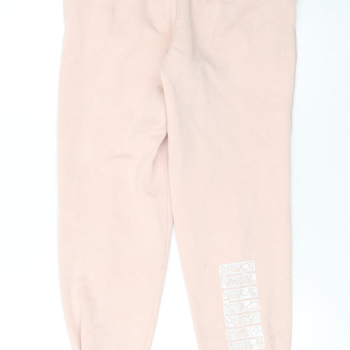 Puma Girls Pink Jogger Sweatpants 13-14 Years Cotton Blend Fleece Trousers
