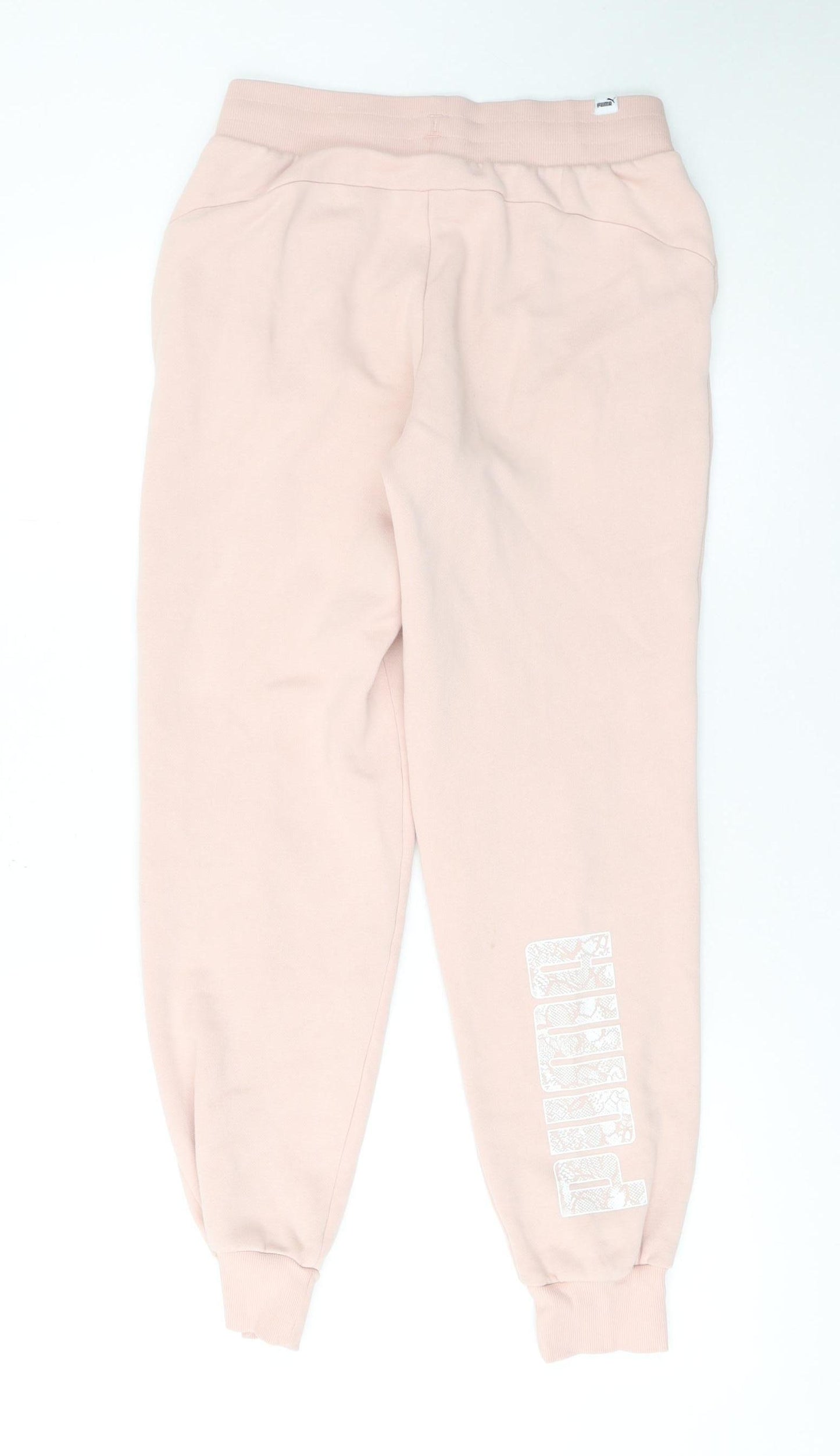 Puma Girls Pink Jogger Sweatpants 13-14 Years Cotton Blend Fleece Trousers