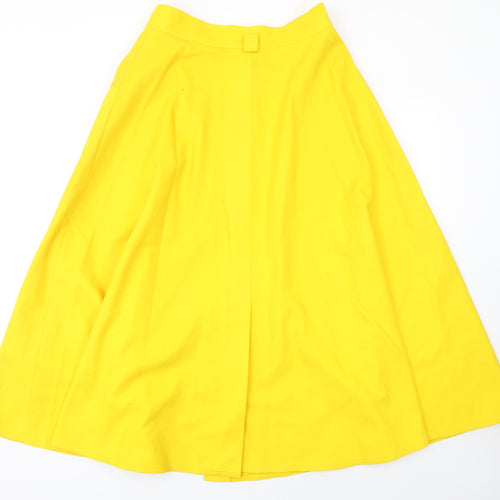 Marella Women’s Yellow Wool Blend A-Line Knee Length Skirt Size 14