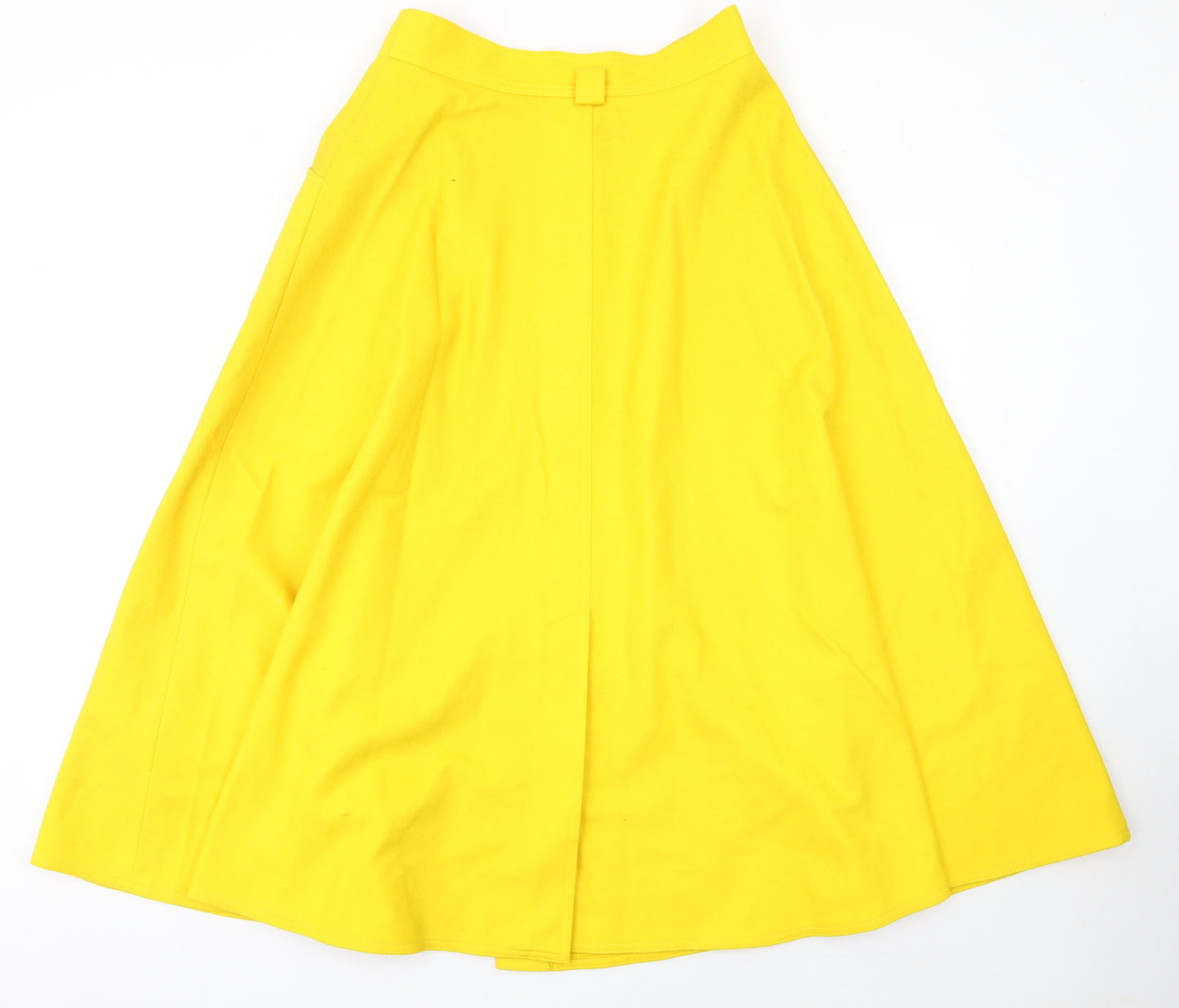 Marella Women’s Yellow Wool Blend A-Line Knee Length Skirt Size 14