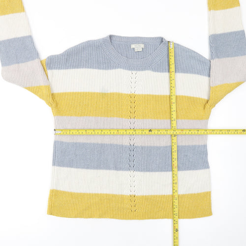 Fat Face Women's Multicoloured Striped Crew Neck Jumper Size 12