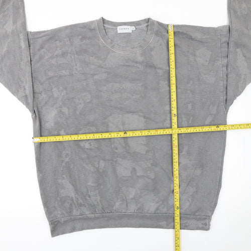 Topman Men’s Grey Pullover Sweatshirt L Berlin Logo Fleece