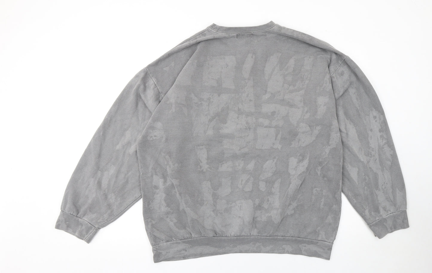 Topman Men’s Grey Pullover Sweatshirt L Berlin Logo Fleece