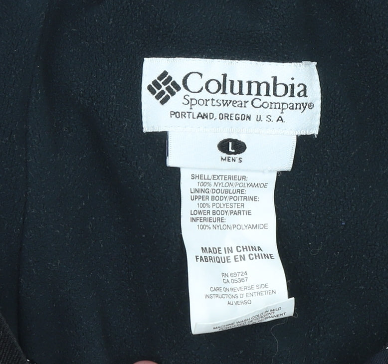 Columbia Men's Black L Snow Pants Waterproof Insulated Ski Trousers