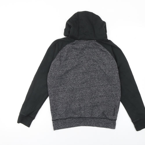 Bench Boys Grey Colourblock Hoodie 9-10 Years Pullover Fleece Sweatshirt
