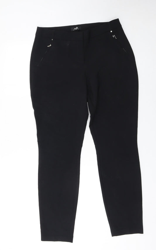 Wallis Women Black Slim Fit Stretch Trousers Size 12