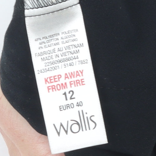 Wallis Women Black Slim Fit Stretch Trousers Size 12