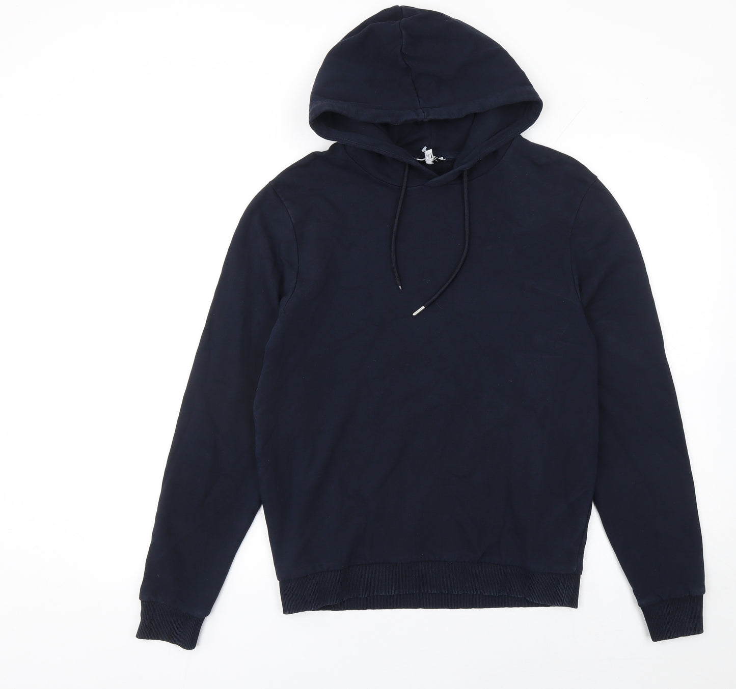 Reiss Men's Blue Pullover Hoodie Size M Cotton Casual Sweatshirt