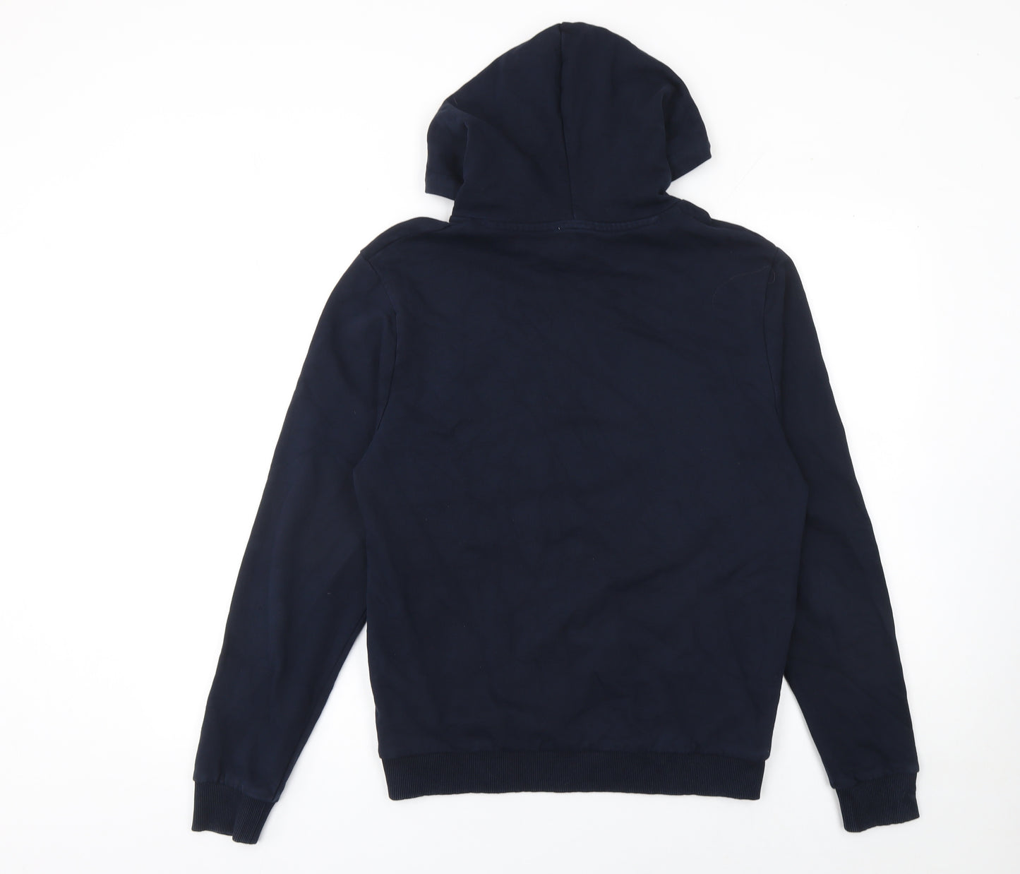 Reiss Men's Blue Pullover Hoodie Size M Cotton Casual Sweatshirt