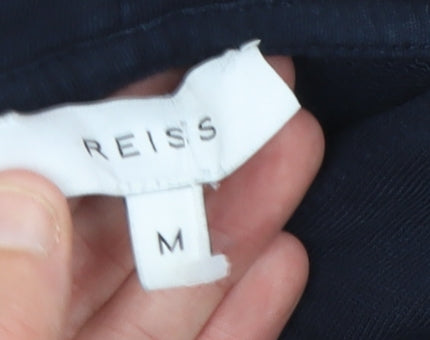 Reiss Men's Blue Pullover Hoodie Size M Cotton Casual Sweatshirt