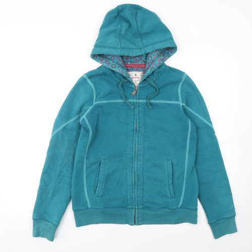 Mantaray Women’s Teal Full Zip Hoodie Size 12 Cotton Casual